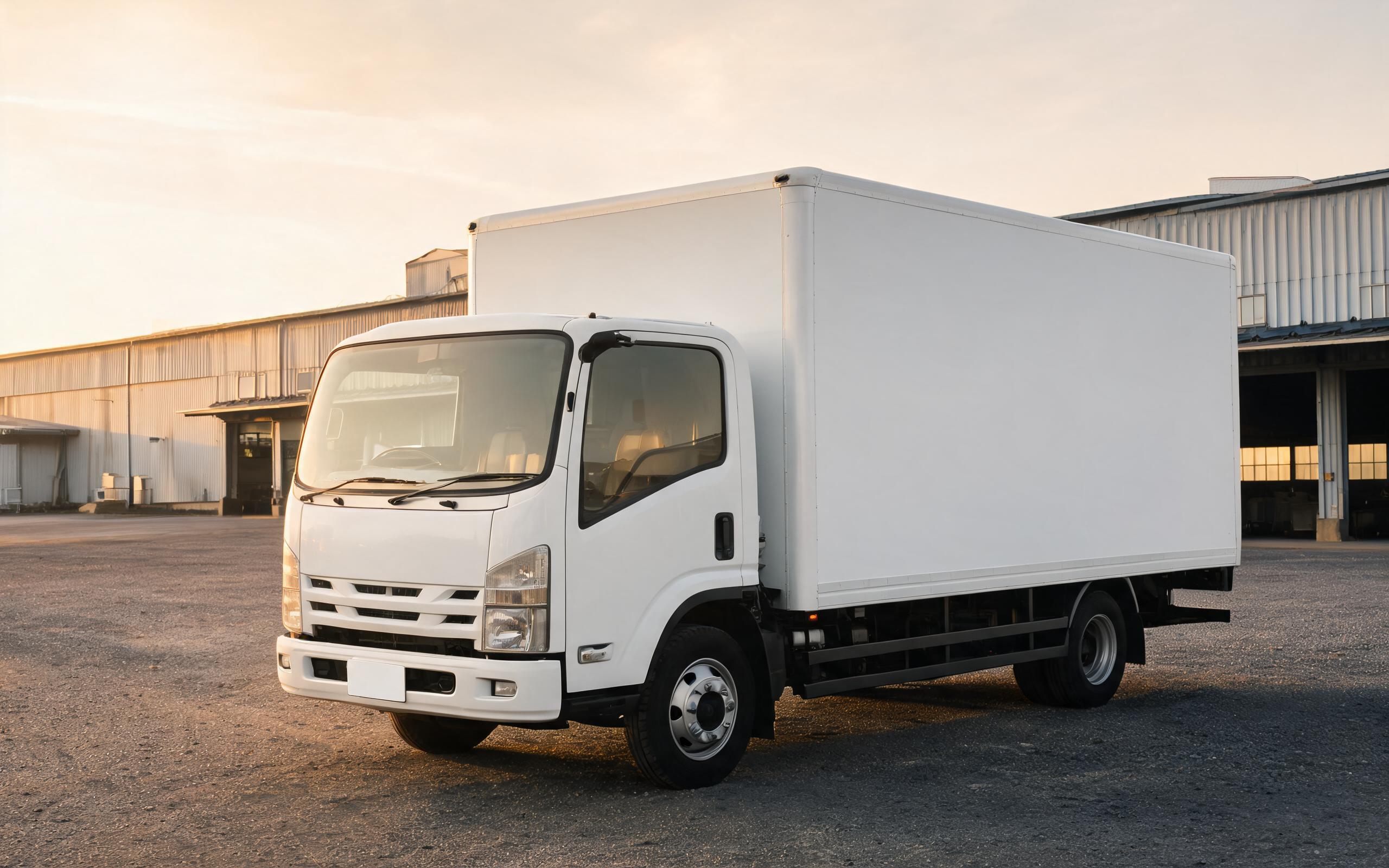 Heavy goods truck transporting freight
